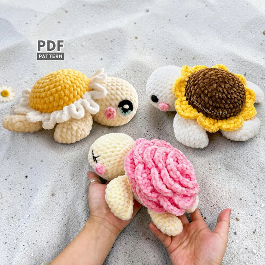 Baby Flower Turtle Crochet Pattern Bundle