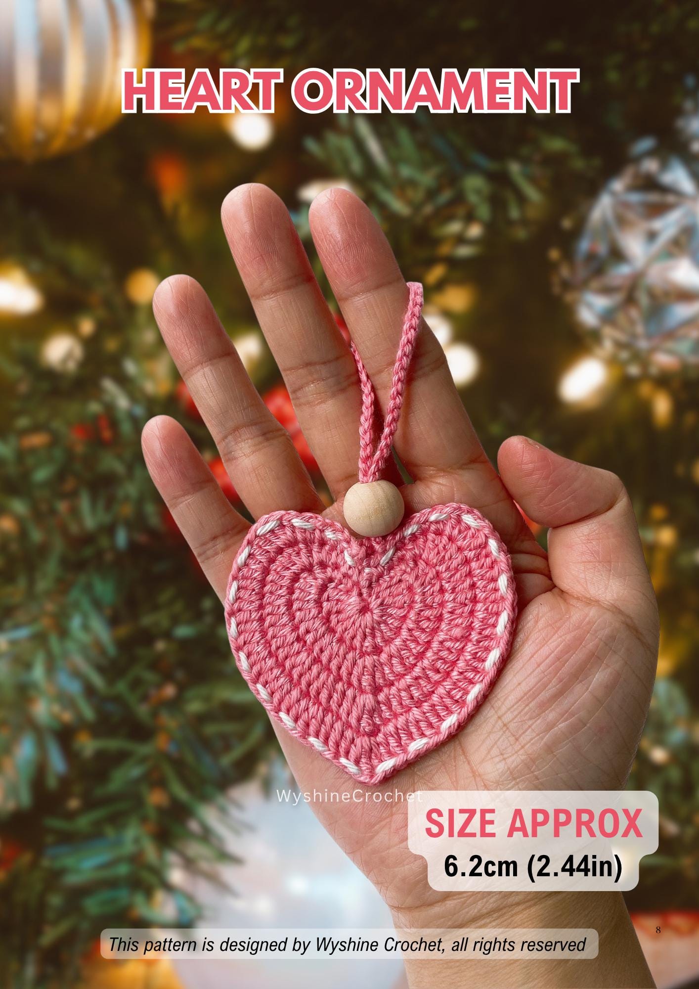 Hanging Christmas Tree Ornament Crochet Pattern