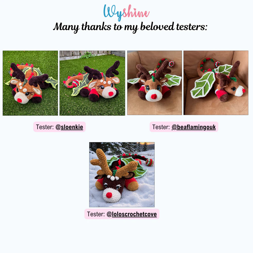 Reindeer Dragon Crochet Pattern
