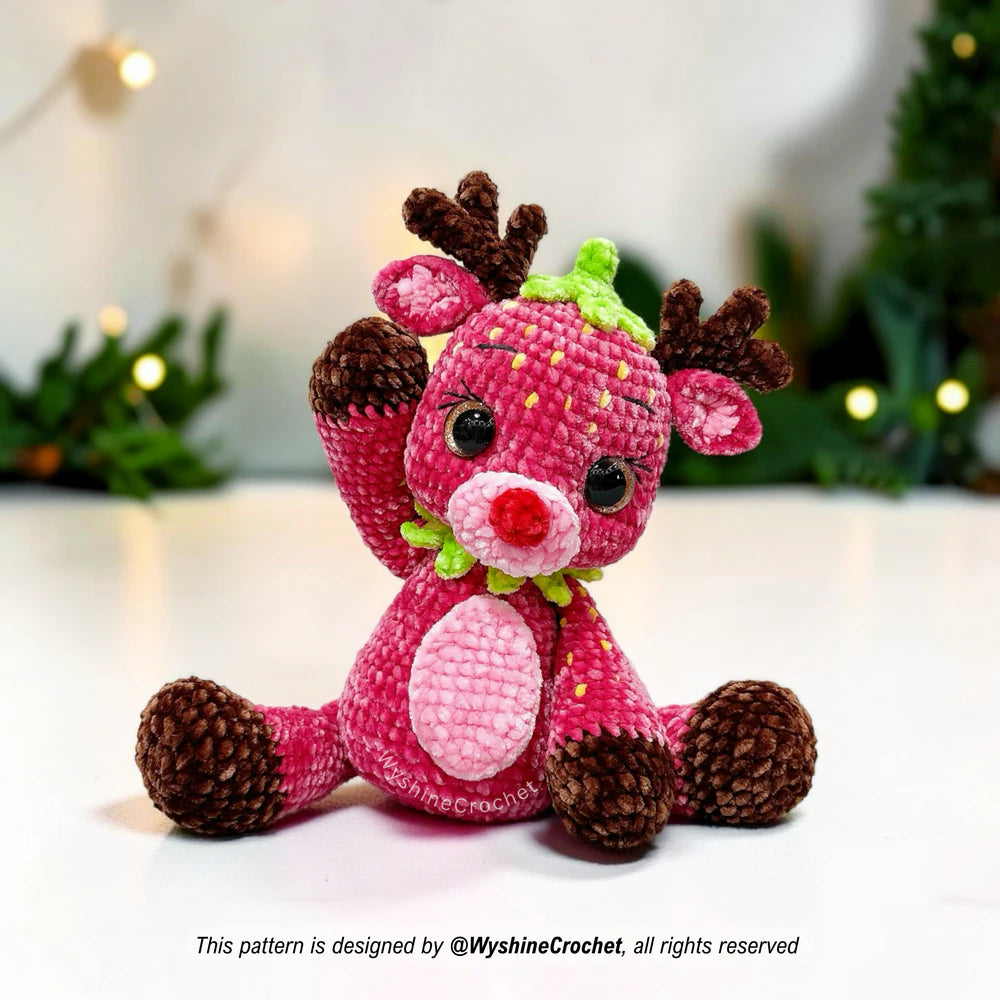 Strawberry Reindeer Crochet Pattern