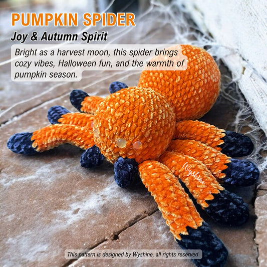 Colorful Spider Amigurumi: Fall And Halloween Decoration Crochet Plushie Pattern 