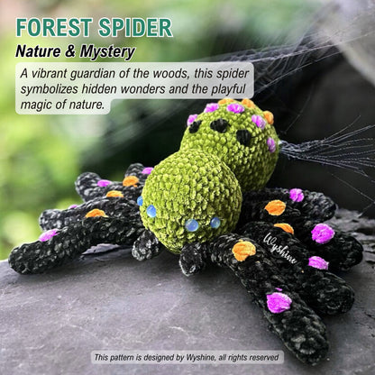 Colorful Spider Amigurumi: Fall And Halloween Decoration Crochet Plushie Pattern 