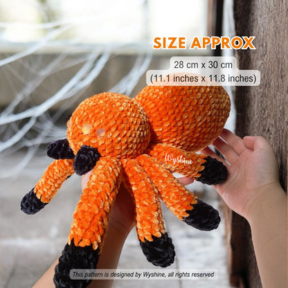 Colorful Spider Amigurumi: Fall And Halloween Decoration Crochet Plushie Pattern 