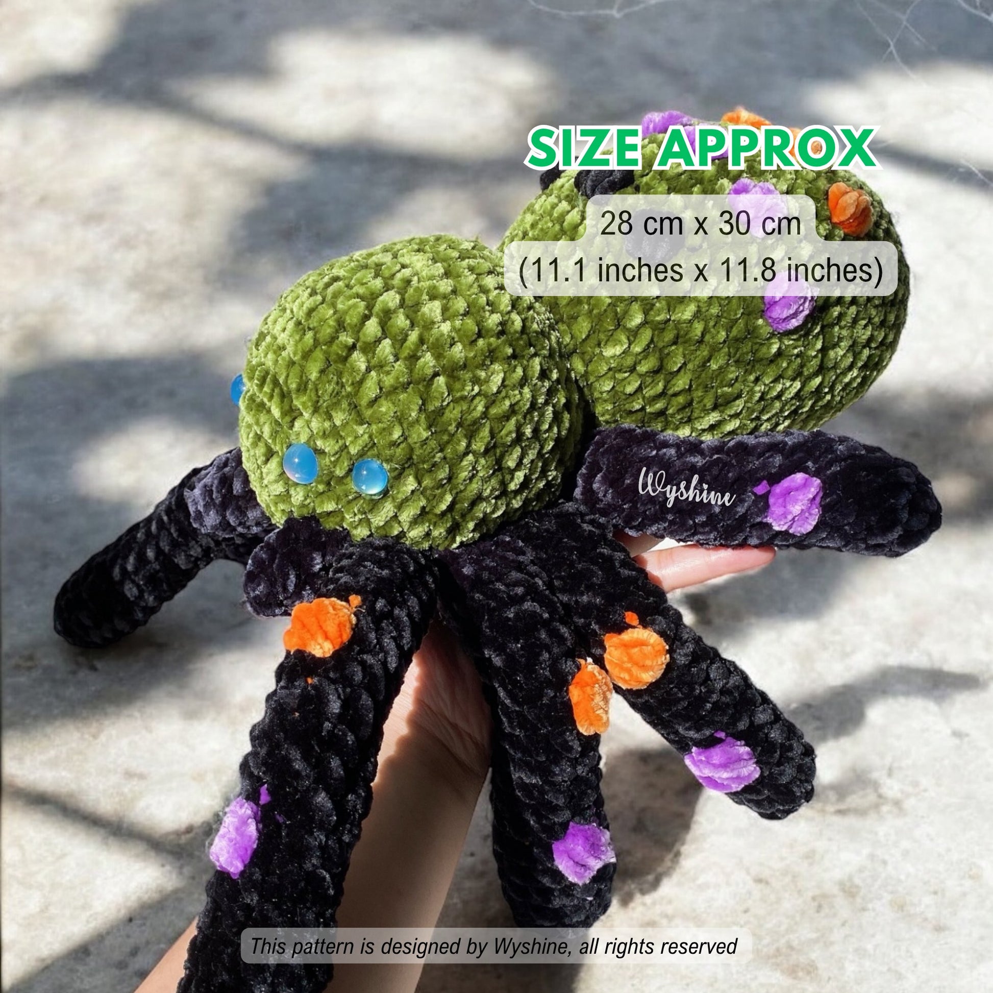 Colorful Spider Amigurumi: Fall And Halloween Decoration Crochet Plushie Pattern 