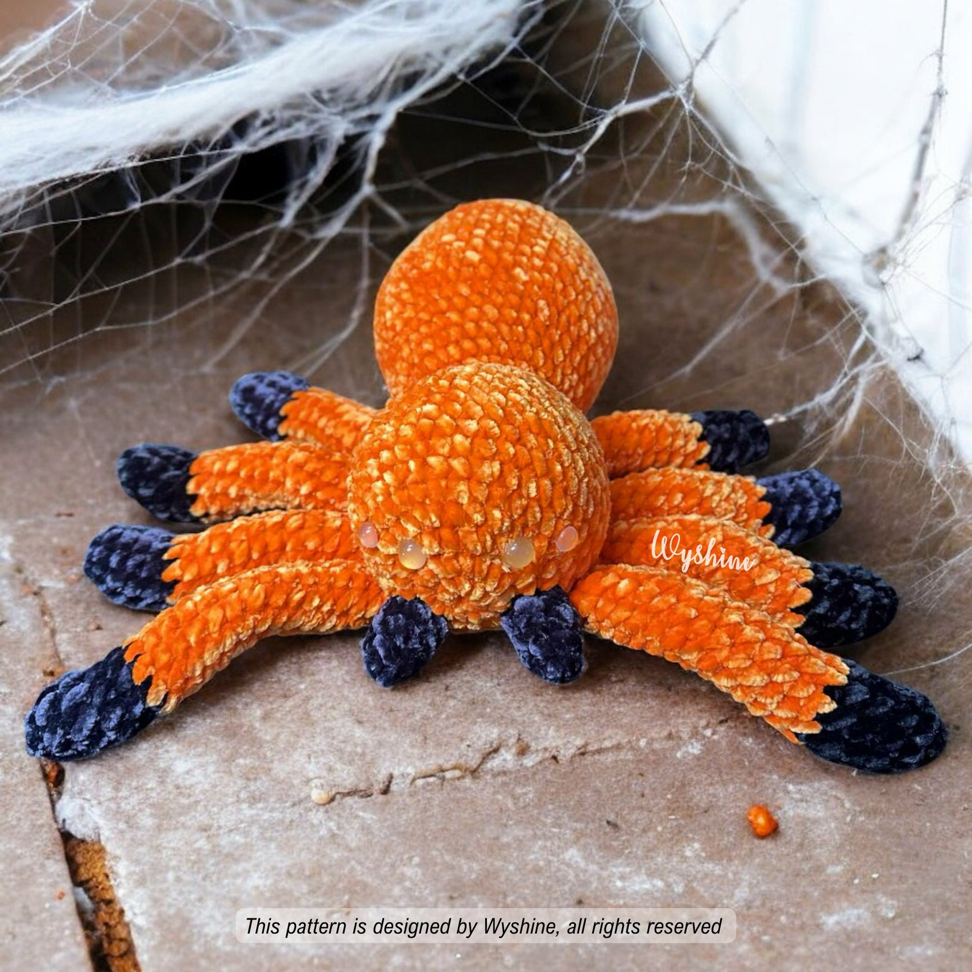 Colorful Spider Amigurumi: Fall And Halloween Decoration Crochet Plushie Pattern 