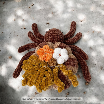Pumpkin Spider Amigurumi Crochet Pattern: Spooky Cute Halloween and Fall Plushie Decor
