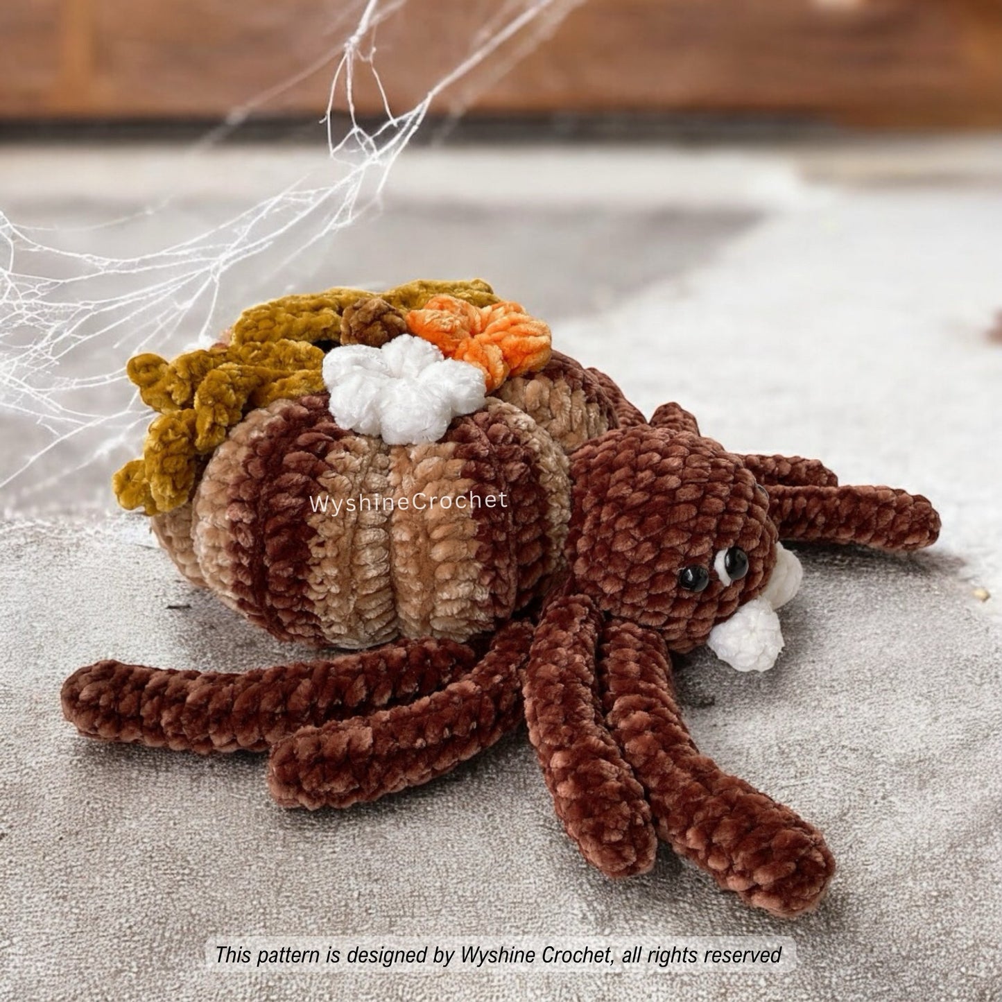 Pumpkin Spider Amigurumi Crochet Pattern: Spooky Cute Halloween and Fall Plushie Decor