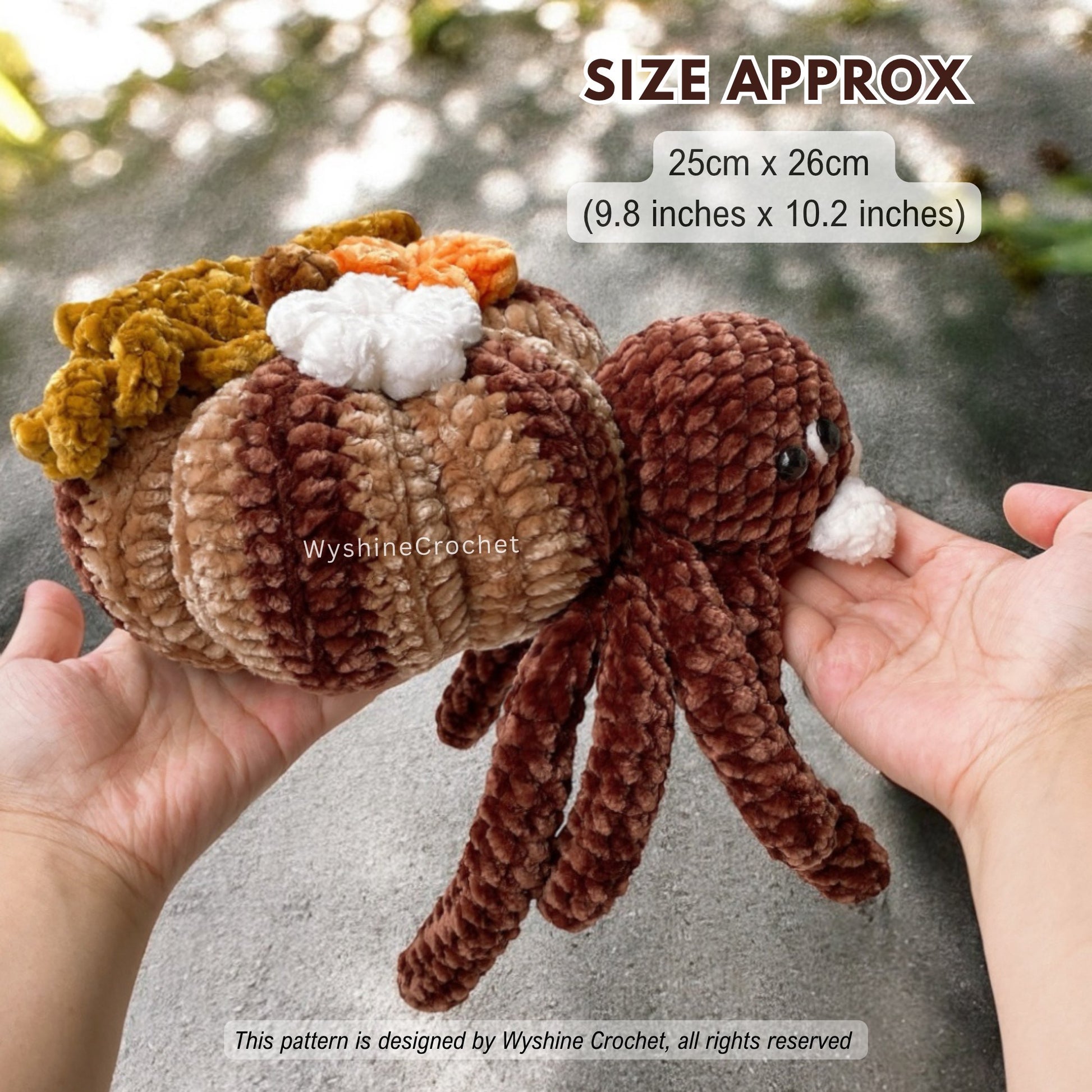 Pumpkin Spider Amigurumi Crochet Pattern: Spooky Cute Halloween and Fall Plushie Decor