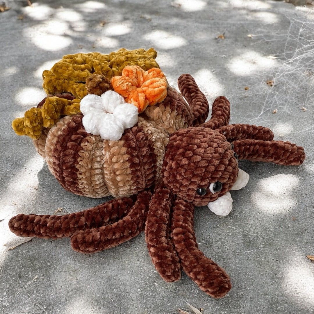 Pumpkin Spider Amigurumi Crochet Pattern: Spooky Cute Halloween and Fall Plushie Decor