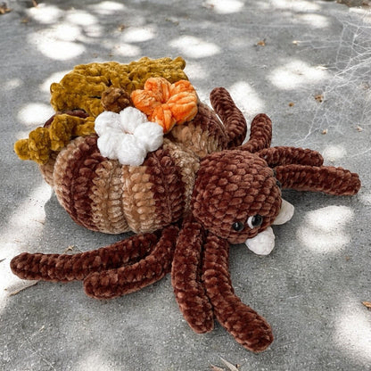 Pumpkin Spider Amigurumi Crochet Pattern: Spooky Cute Halloween and Fall Plushie Decor