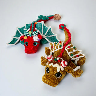 2-in-1 Christmas Dragon Crochet Pattern Bundle