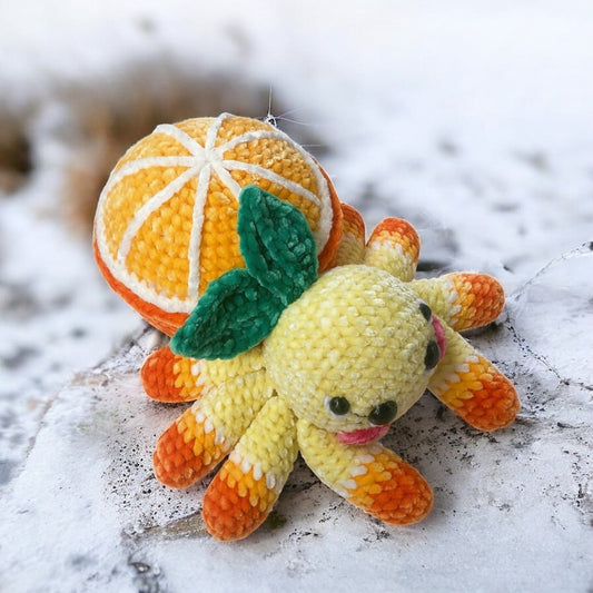 Orange Spider Crochet Pattern: Spooky Cute Amigurumi Halloween & Fall Decor