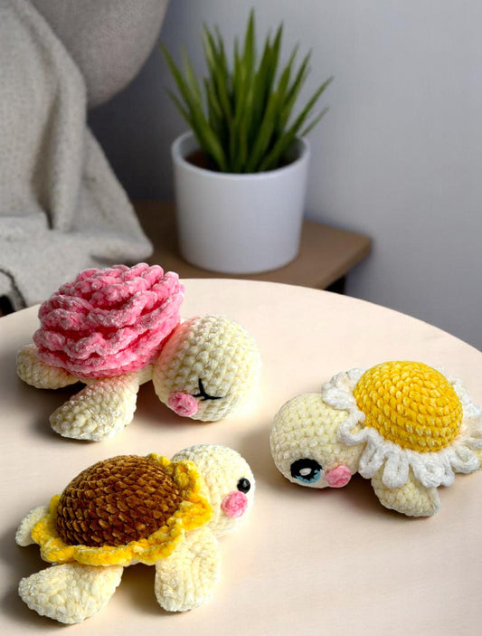 Baby Flower Turtle Crochet Pattern Bundle - Crochet Pattern