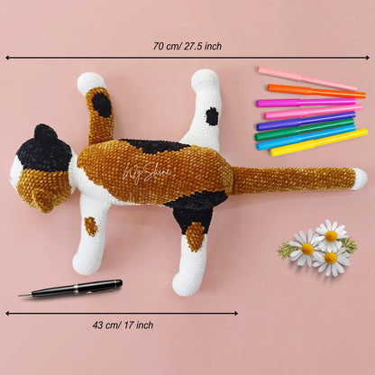 2-in-1 Sleeping Calico Cat Crochet Pattern Bundle