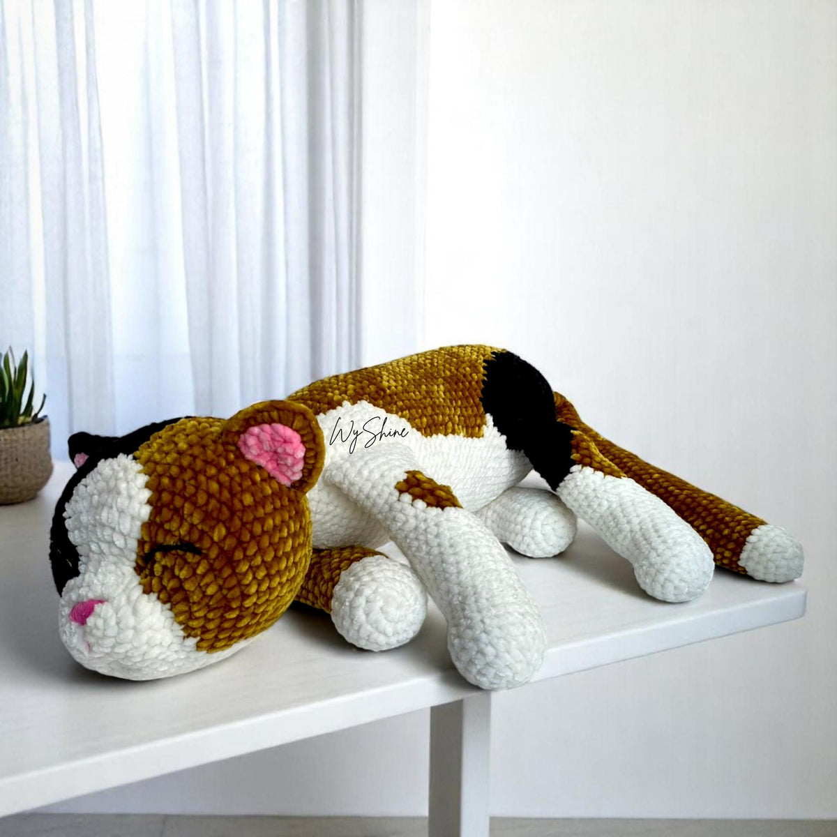 2-in-1 Sleeping Calico Cat Crochet Pattern Bundle