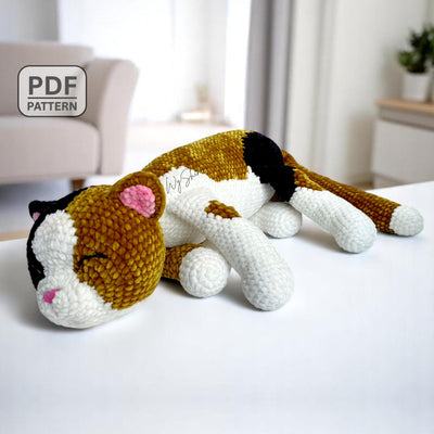 Sleeping Calico Cat Crochet Pattern