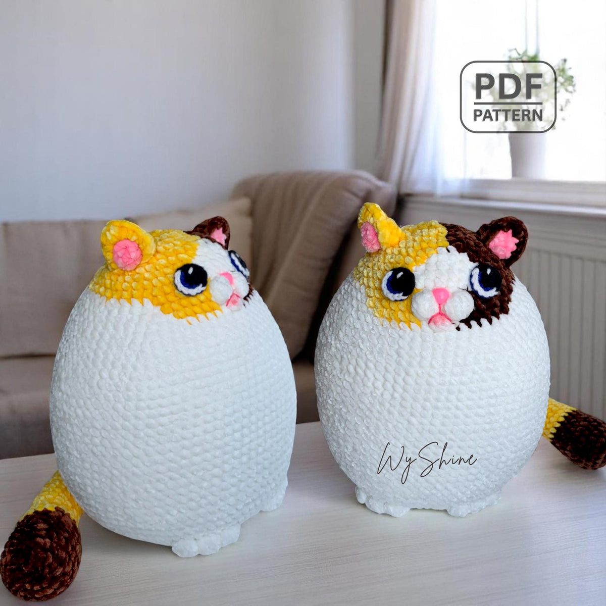 Pillow Fat Cat Crochet Pattern