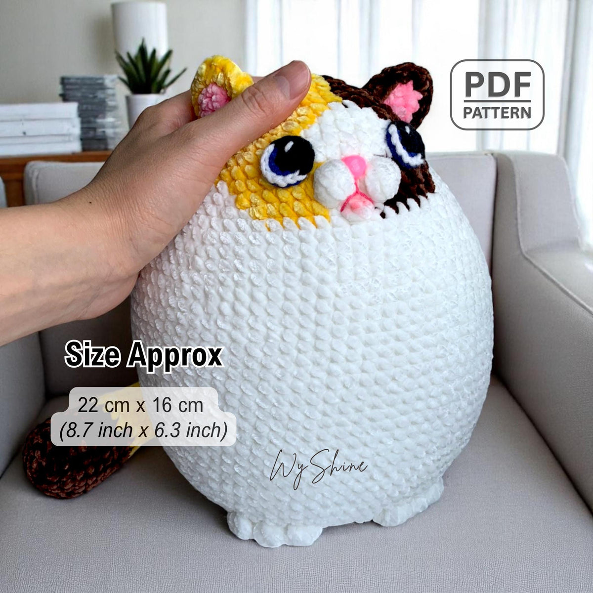 Pillow Fat Cat Crochet Pattern