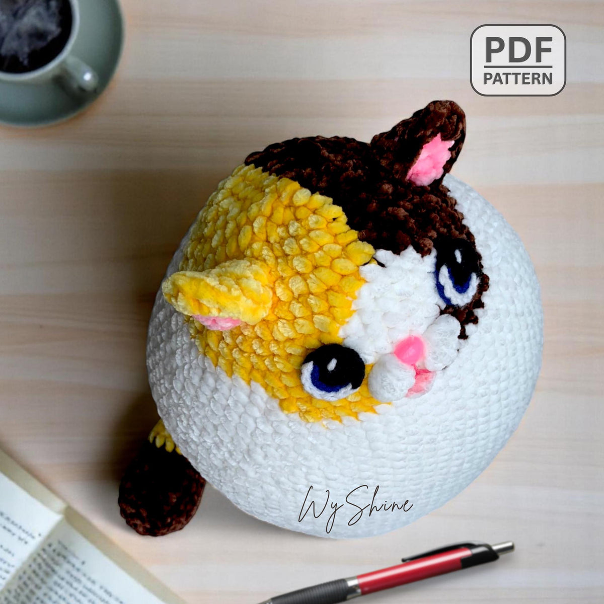 Pillow Fat Cat Crochet Pattern