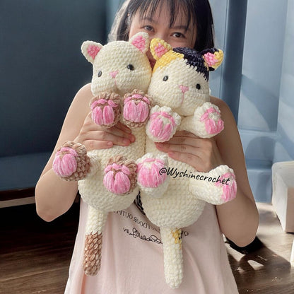 Snuggler Cat Couple Crochet Pattern