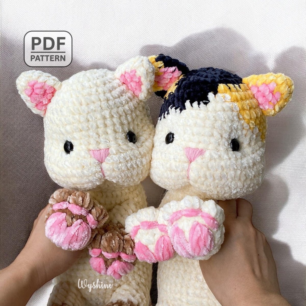 Snuggler Cat Couple Crochet Pattern