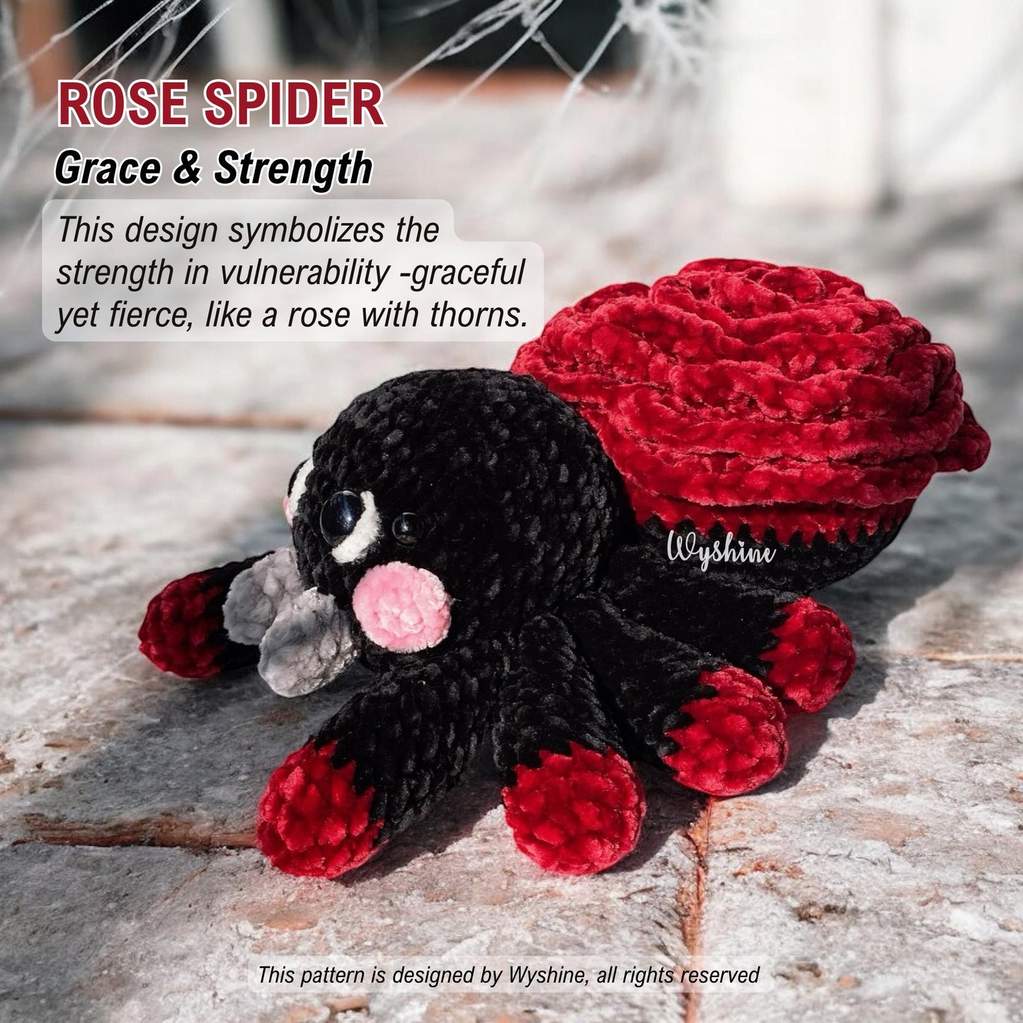 Rose Spider Crochet Pattern Bundle: Halloween Fall Amigurumi Plushies - Rose Wyshine Crochet
