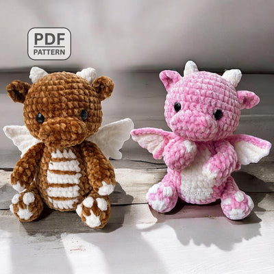2in1 Baby Dragon Crochet Pattern Bundle