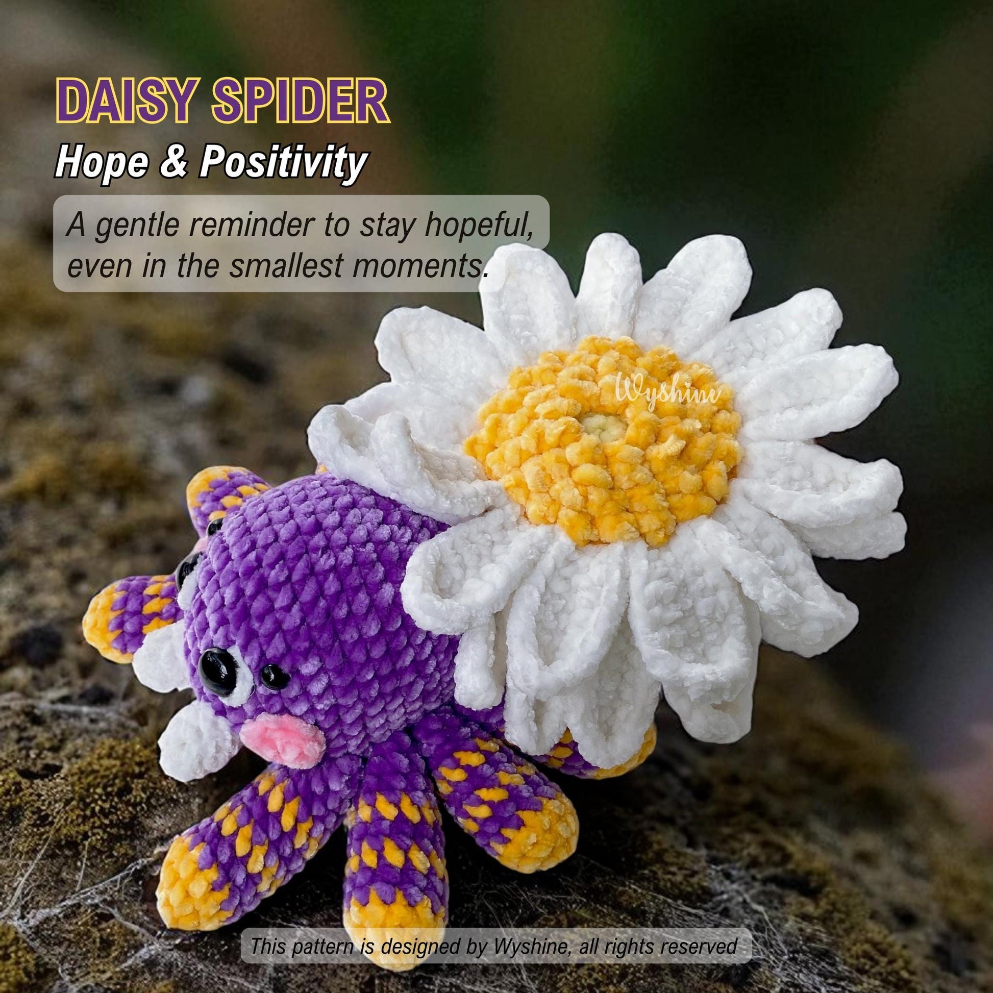 Flower Spider Crochet Pattern Bundle: Halloween Fall Amigurumi Plushies - Daisy Wyshine Crochet