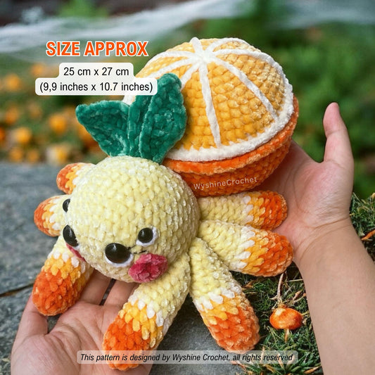 Orange Spider Crochet Pattern: Spooky Cute Amigurumi Halloween & Fall Decor