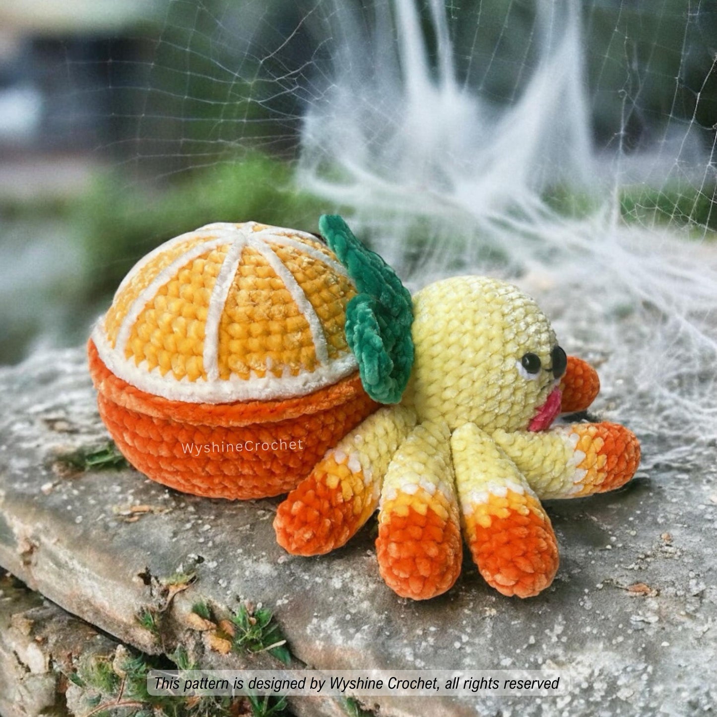 Orange Spider Crochet Pattern: Spooky Cute Amigurumi Halloween & Fall Decor