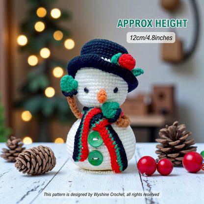 Snowman & Gingerbread Girl Ornament Crochet Pattern
