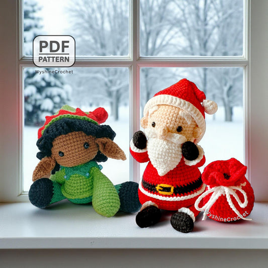Santa & Elf Ornament Crochet Pattern