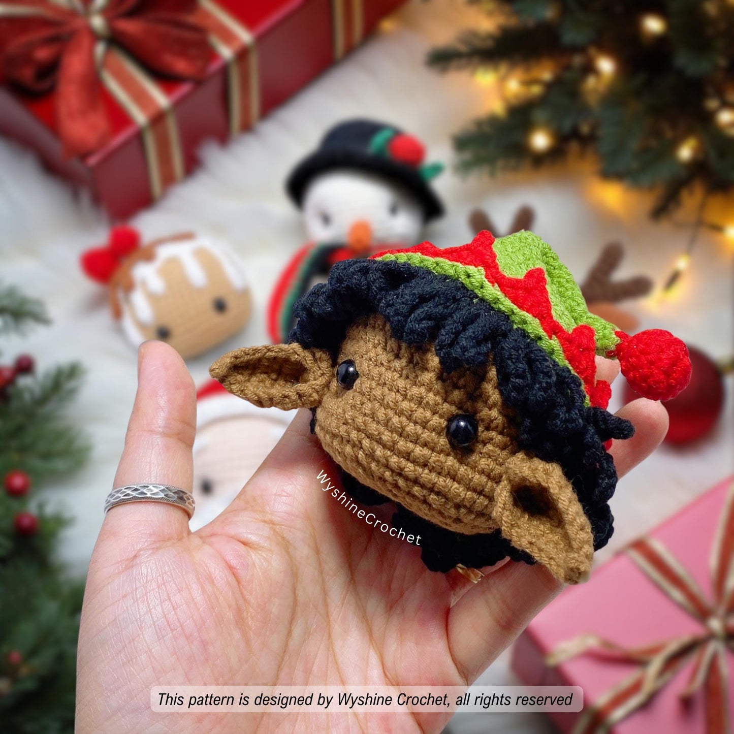 Christmas Ornament Crochet Pattern Set 5-in-1