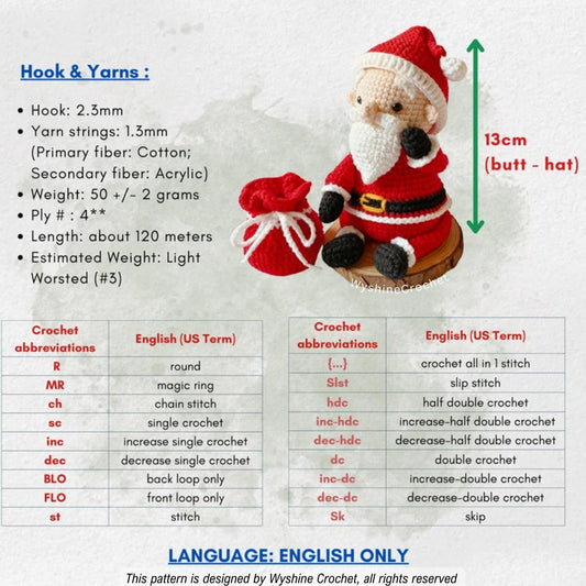 Santa & Elf Ornament Crochet Pattern