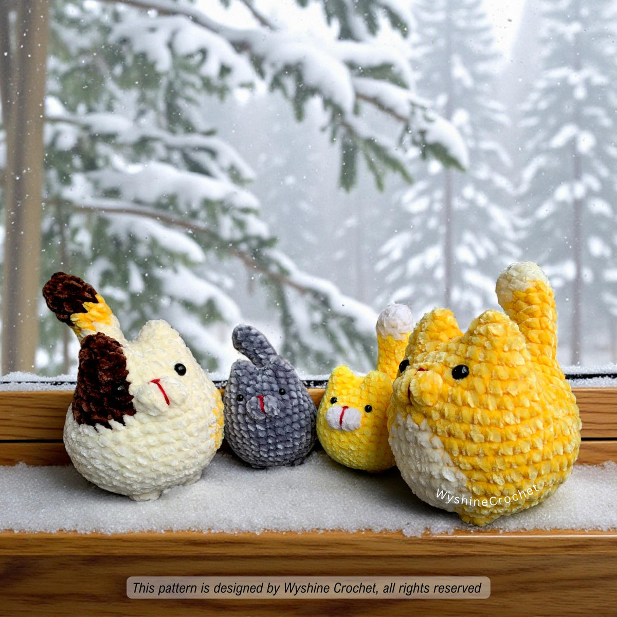 4-in-1 No-Sew Cat Crochet Pattern