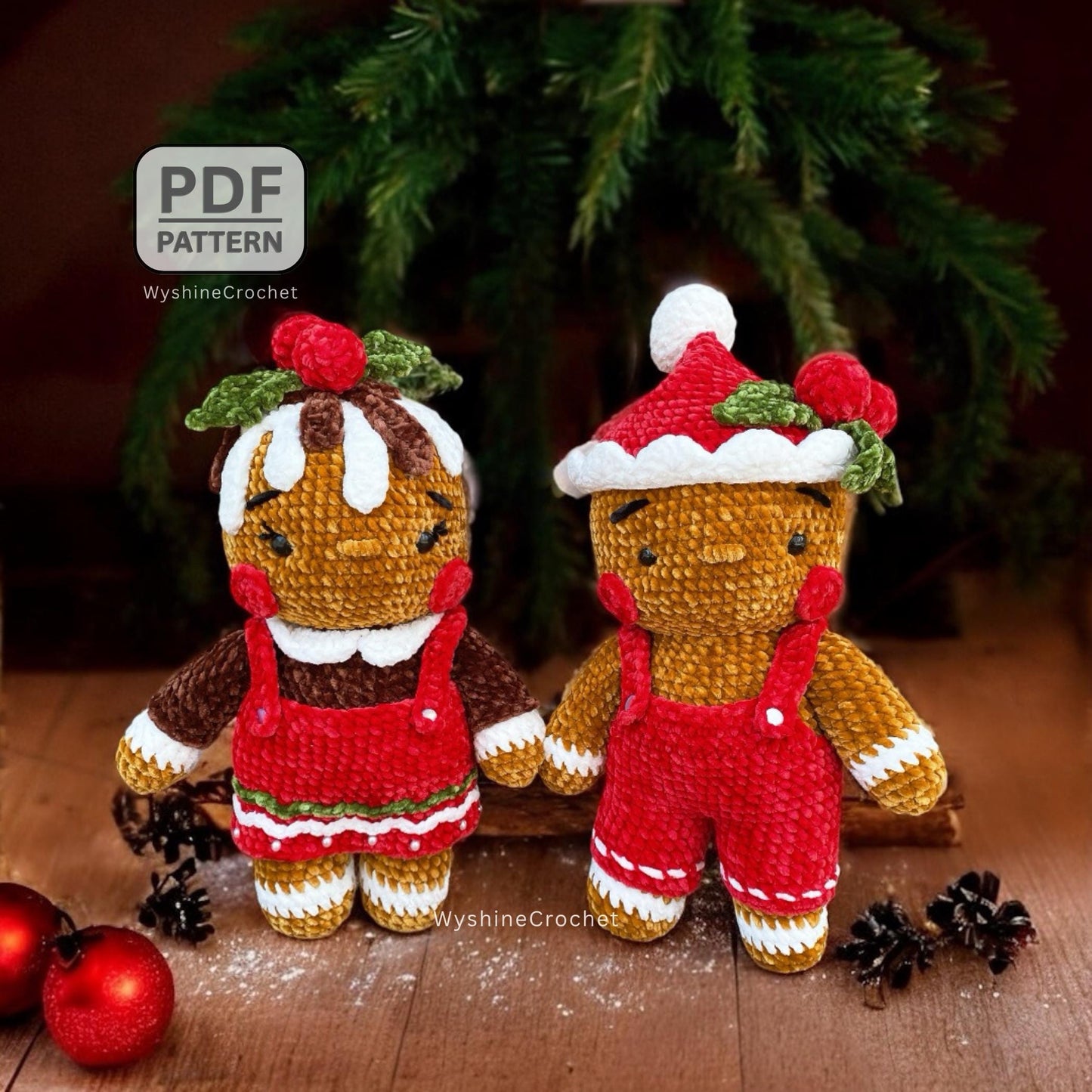 Gingerbread Couple Crochet Pattern