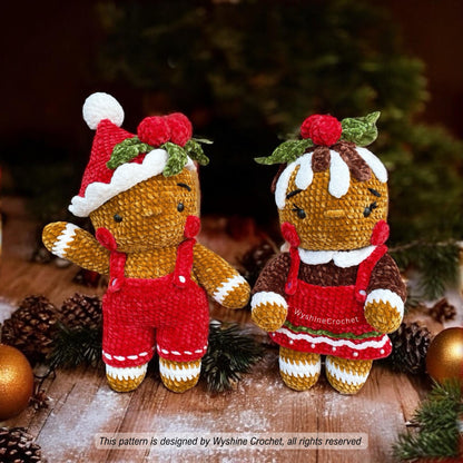 Gingerbread Couple Crochet Pattern