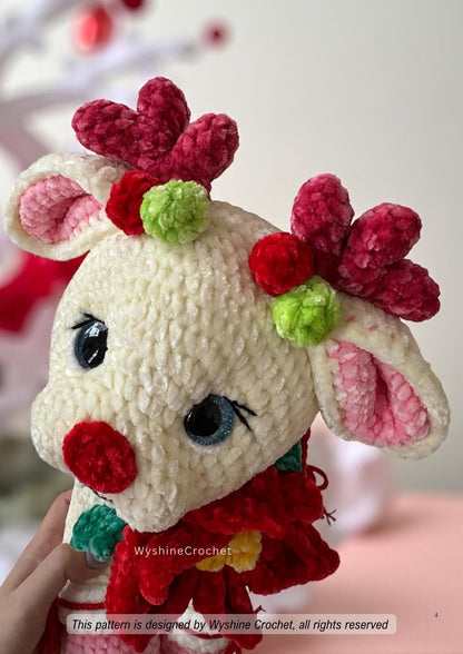 Flower Reindeer Crochet Pattern