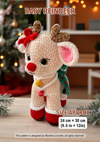 Mom & Baby Reindeer Crochet Pattern