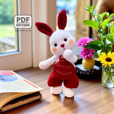 Red Ears Bunny Crochet Pattern