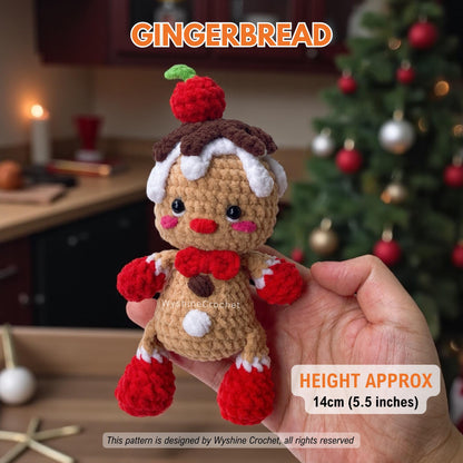 Easy Christmas Ornament Crochet Pattern Set 6-in-1