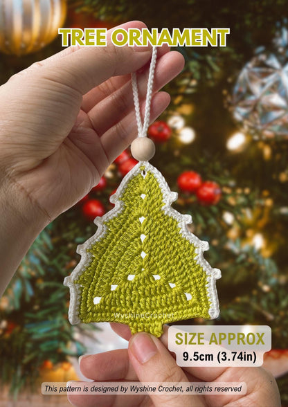 Hanging Christmas Tree Ornament Crochet Pattern