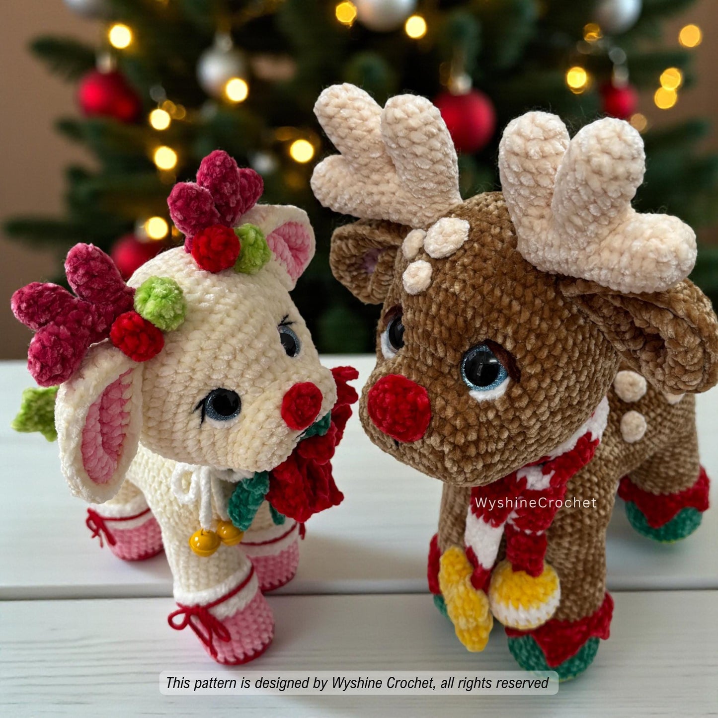 Christmas Reindeer Family Crochet Pattern Bundle