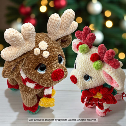 Christmas Reindeer Family Crochet Pattern Bundle