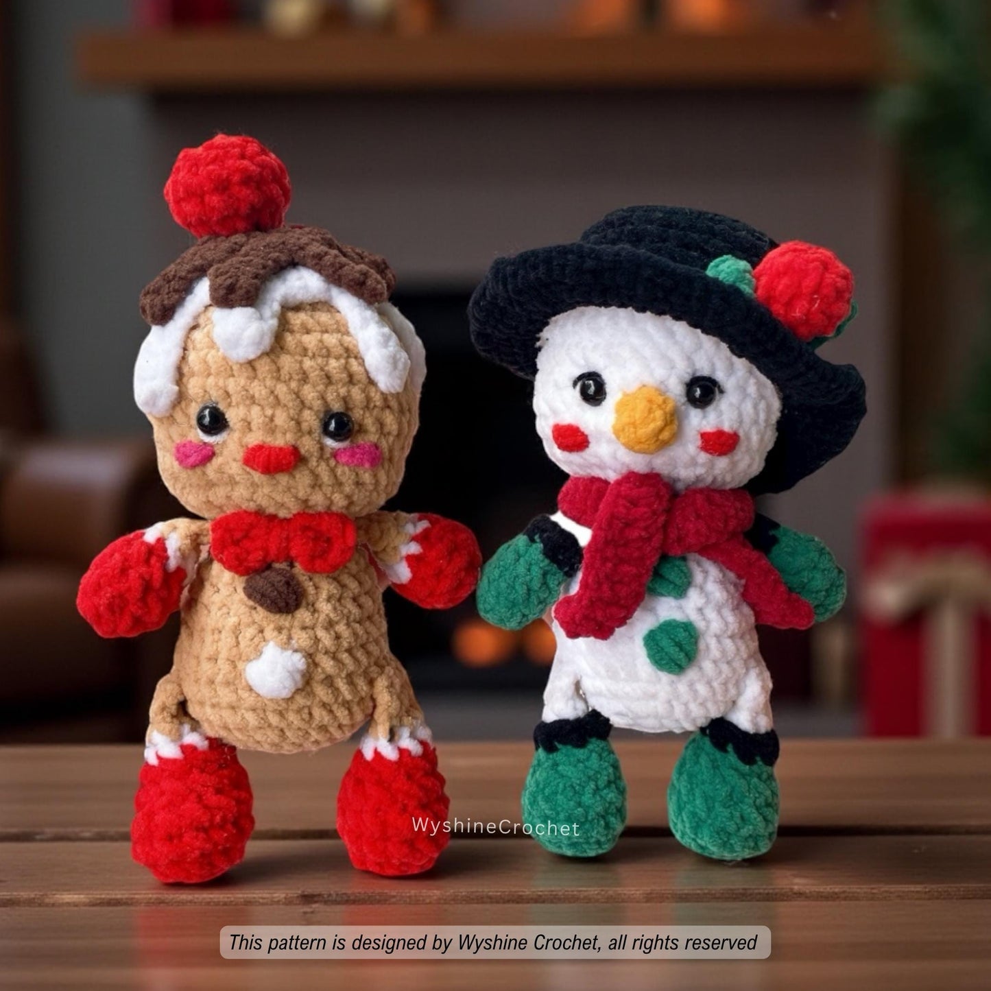 Snowman & Gingerbread Ornament Crochet Pattern