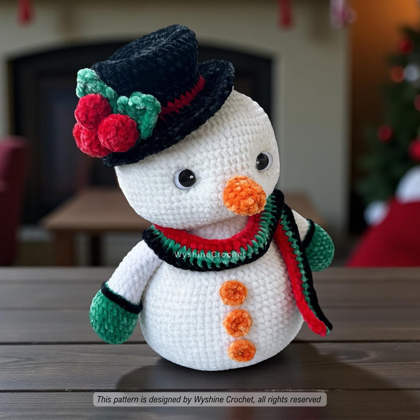 Chubby Snowman Crochet Pattern