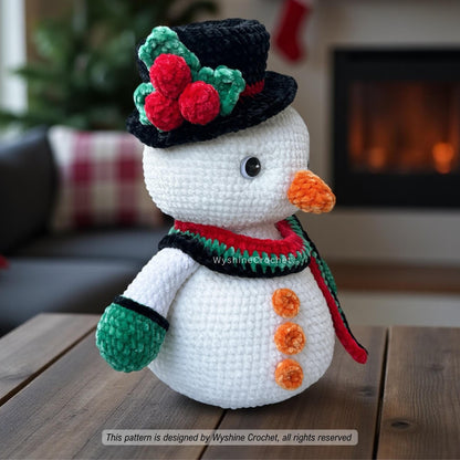 Chubby Snowman Crochet Pattern