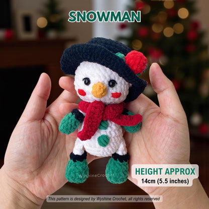 Easy Christmas Ornament Crochet Pattern Set 6-in-1