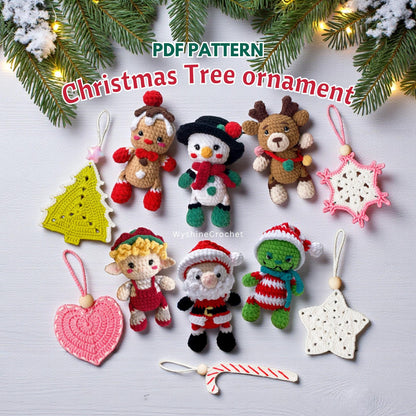 11-in-1 Christmas Ornament Crochet Pattern Bundle