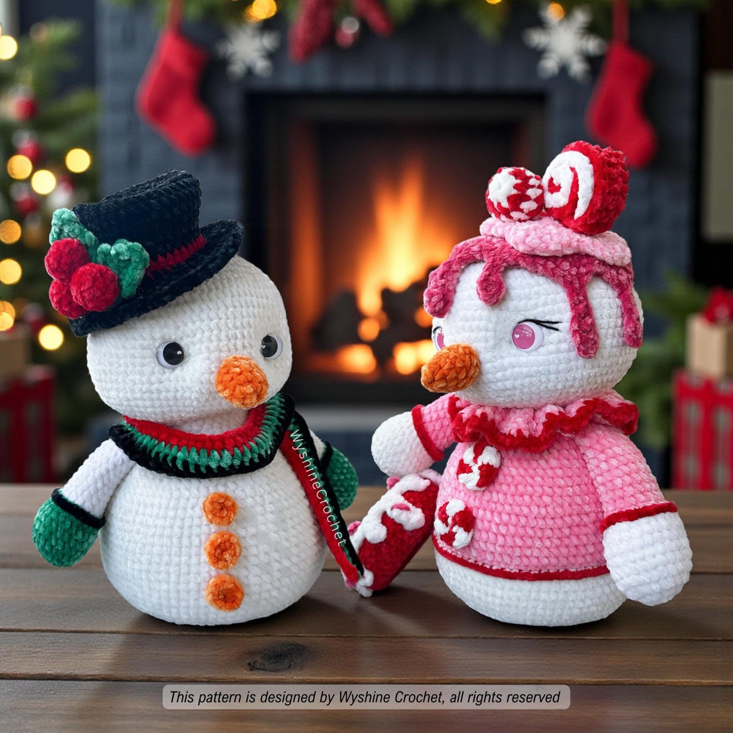 Snowman & Snowgirl Crochet Pattern Bundle